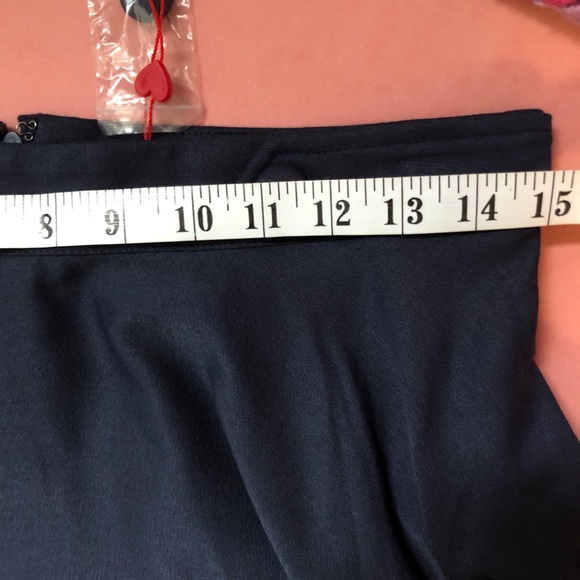 NWT Medium DiDi Navy Blue Retro Rockabilly Vintage Swing Pocket Skirt Modcloth - Picture 8 of 8